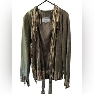 Vintage 90s Wilson’s leather fringe jacket- new